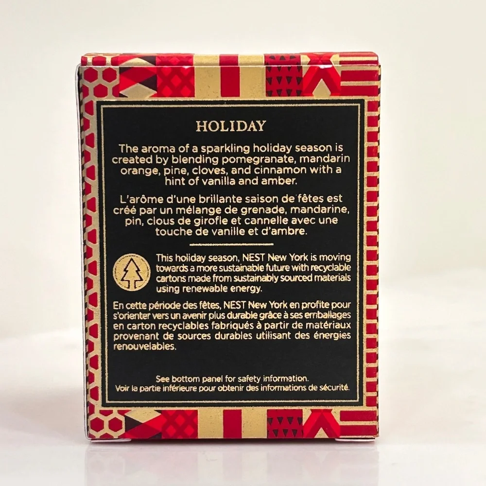 NEST New York - Holiday - 2 oz Votive Candle with‎ Glass Holder - New in Box
